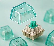 Keycap translúcido verde menta