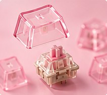 Keycap translúcido rosa
